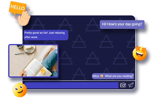 Chat interface with safe picture sharing
